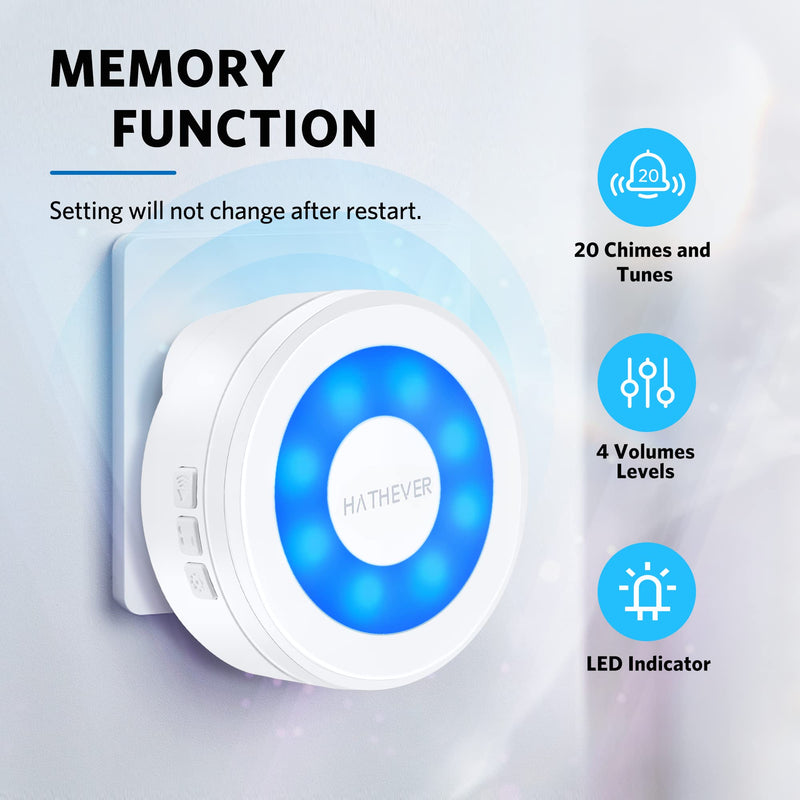 Dog Door Bell for Potty Training, Wireless Doggie Doorbell to Go Outside, Operating at 1000 Feet with Super-Light Touch Button, CD Quality Sound & 4 Notification Modes 1 receiver + 1 button - BeesActive Australia
