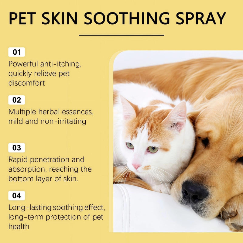Pet Spray for Dogs, Dog Spray for Itchy Skin & Ear Relief, Fast-Acting Anti-Itch Formula for Allergies, 50ml Skin Care Treatment