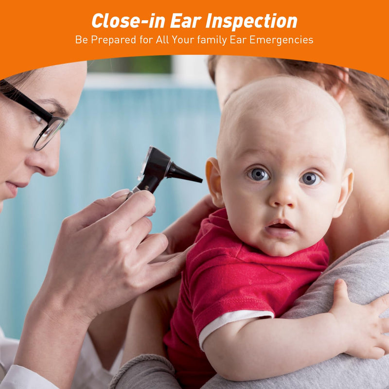 Scian Otoscope - Ear Scope with Light, Pocket Ear Diagnostic Kit with 3X Magnify Lens & 8 Speculum Tips for Kids,Elders,Dogs,Home Use (New-Black) New-Black - BeesActive Australia