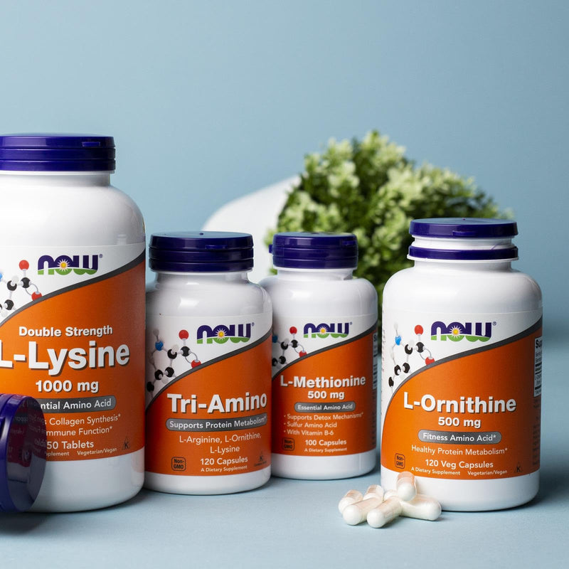 NOW Foods Supplements, L-Methionine 500 mg with Vitamin B-6, Supports Detoxification*, Amino Acid, 100 Capsules