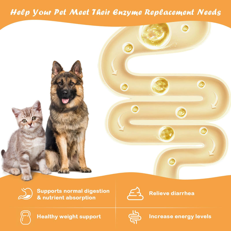 Pancreatic Enzymes for Dogs (8.8 Oz) | 10x Pancreatin Formula | Digestive Enzymes for Dogs with EPI | Helps Restore Normal Weight, Supports Digestive Stress and Pancreatic Issues - PawsPlanet Australia
