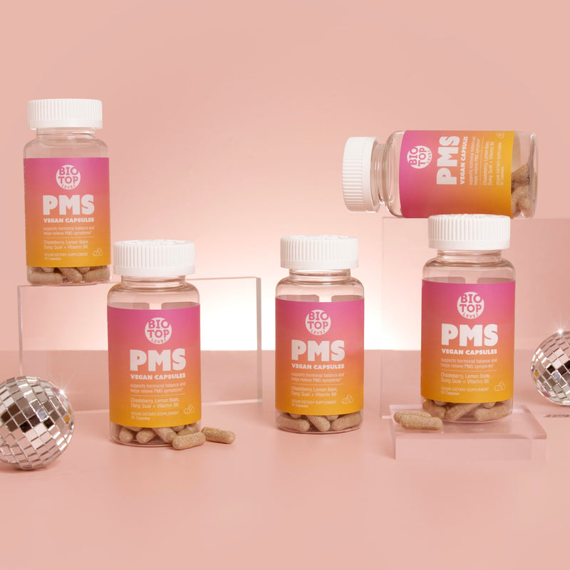 PMS Support for Cramps, Bloating, Breakouts & Mood - 30 Capsules