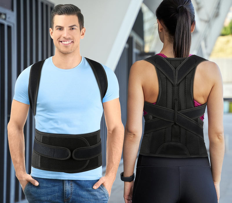PAZAPO Posture Corrector for Men and Women - Back Brace Full Back Support Straightener for Hunchback - Upper and Lower Lumbar to Relieve,XX-Large(42-48 Inches) XX-Large(42-48 Inches)