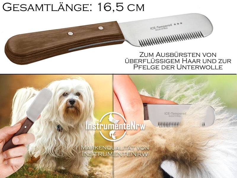 Trimming knife for dogs and cats with large teeth for right-handed people. Dog fur undercoat fur knife dog scissors stainless steel knife comb brand quality for long hair and short hair - BeesActive Australia