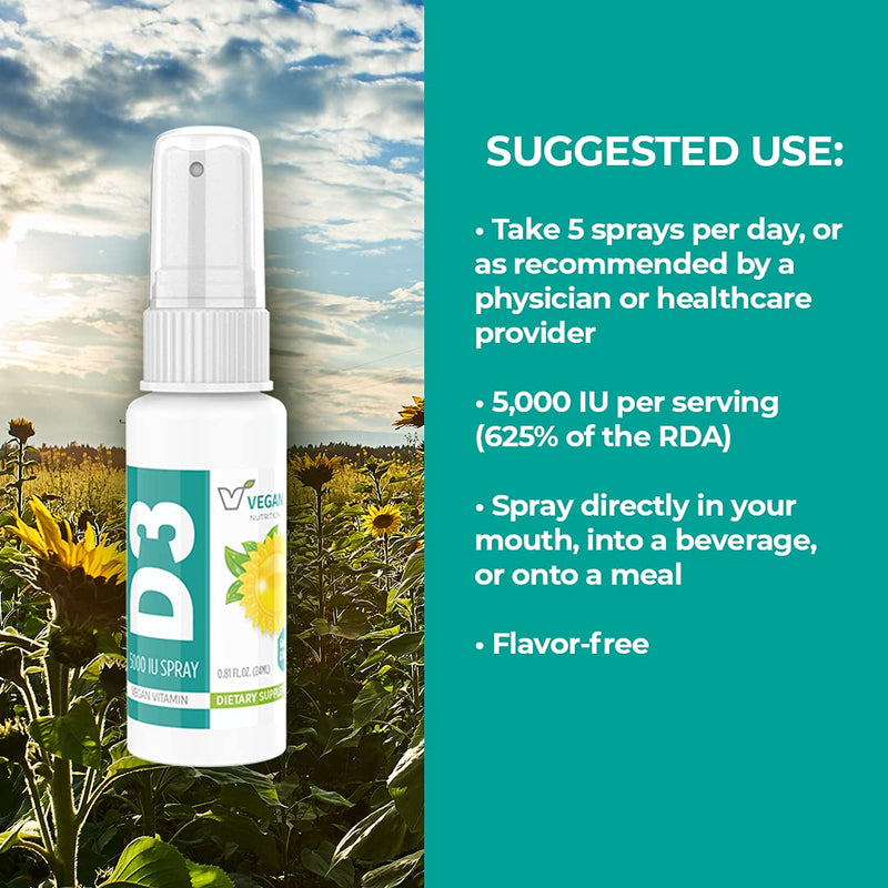 Vitamin D3 5000 IU Spray Supplement, 0.81 Ounce