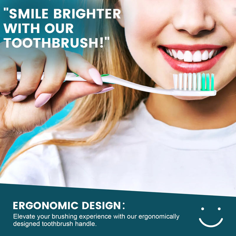 Navona 50 PCS Premium Individually Wrapped Bulk Toothbrush Pack, Disposable Toothbrushes, Kids Toothbrush, Medium Soft Bristle Toothbrushes, Ergonomics Handle, Perfect for Travel Hotel Donation - BeesActive Australia