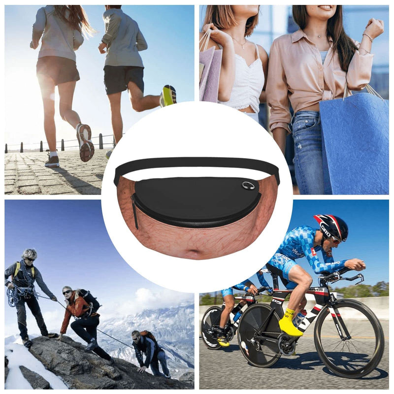Dad Beer Belly Fanny Pack Waist Bag Adjustable Belt Bag For Men Women Traveling Hiking Cycling Running Dad Beer Belly