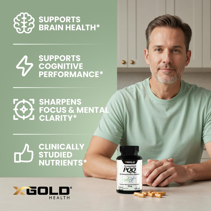Fermented PQQ 20mg Supplement, Pyrroloquinoline Quinone, 120 Capsules | Mitochondrial Support, Cellular Energy Production, Brain Health, Memory, Focus & Healthy Aging, Vegan, Non-GMO 120 Count (Pack of 1)