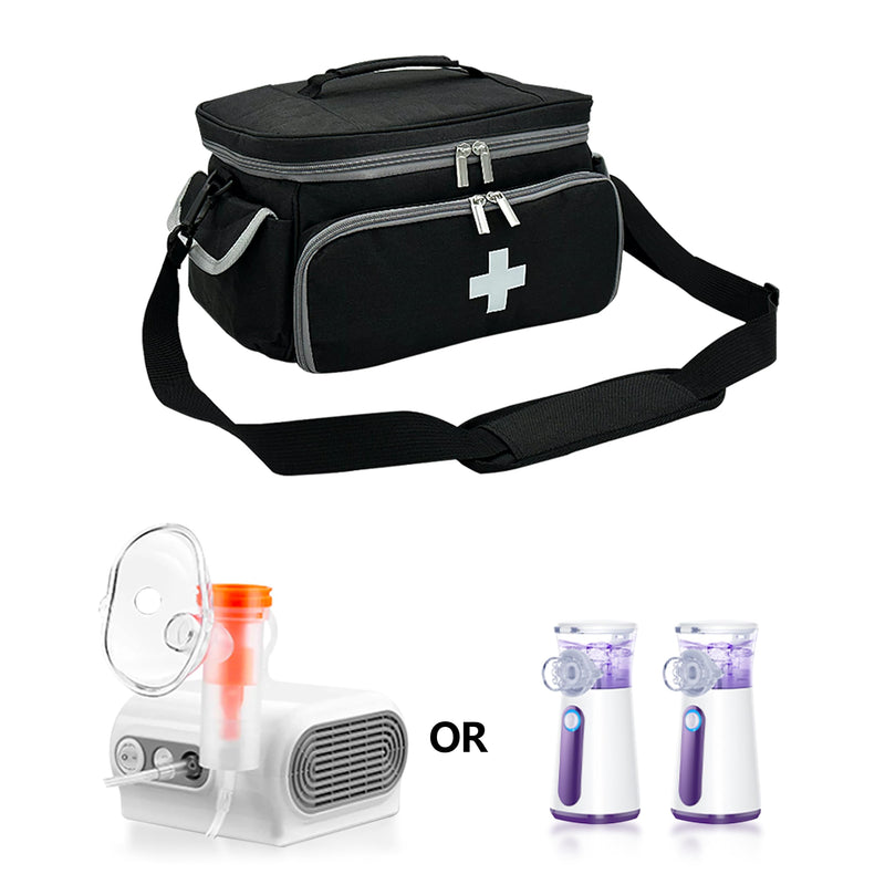 Nebulizer Carrying Case with Shoulder Strap, to Store Desktop or Portable Nebulizer, Nebulizer Mask, Tubing and Medicine | Clinical Bag for Nursing Students
