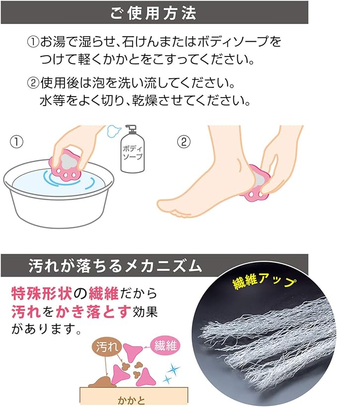 Sanko BA-64 Exfoliating Foot Care, Foot Wash, Smooth Heels, Paw Shape, Gray, Amazingly Fresh, Made in Japan - BeesActive Australia