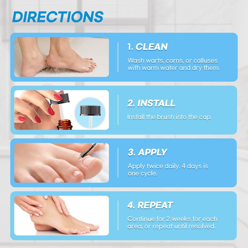Corn Removers for Toes Foot: Liquid Salicylic Acid 17% Corns Calluses Removal Extra Strength, Fast Acting Corn Remover for Feet Fingers. 30ml Vanilla 1 Ounce - BeesActive Australia