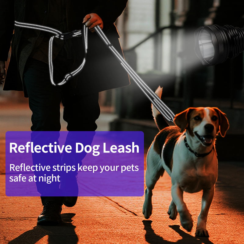 Kazazoo Hands-Free Dog Leash Adjustable Length 5-8Ft, Waist for Dog Walking, Running for Small &Medium Dogs with Reflective Strips, Ballistic Nylon, Waist Belt, Lightweight Black M - BeesActive Australia