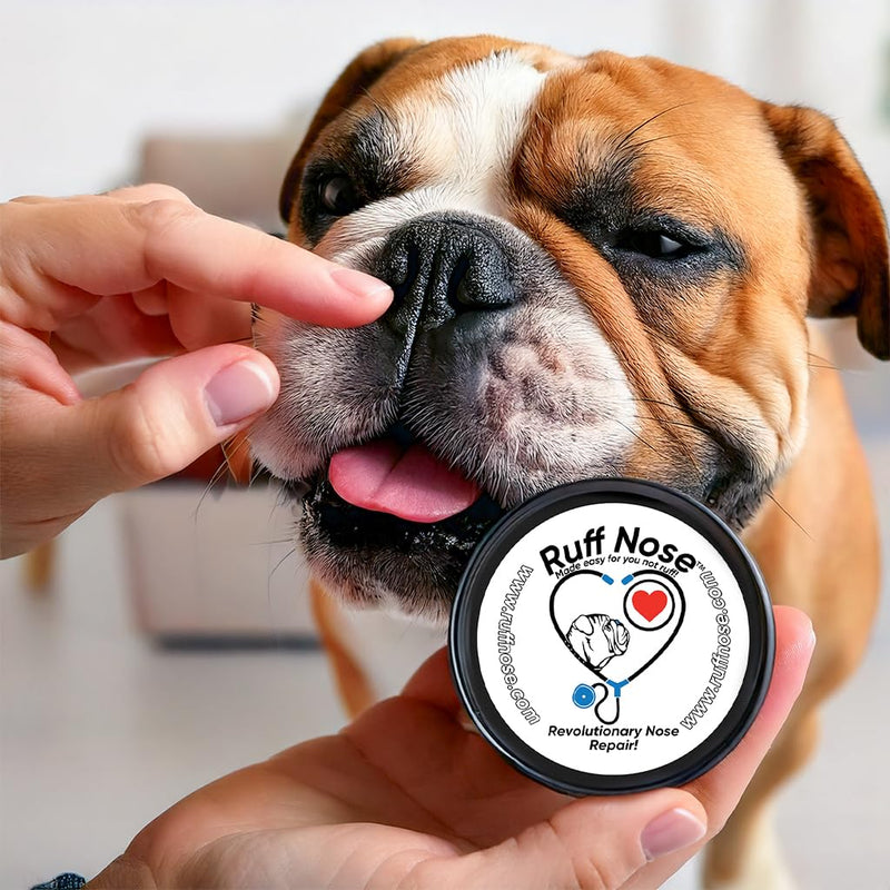 Dog Nose & Paw Balm (4 oz) - RuffNose Natural Moisturizer with Shea, Coconut & Cocoa Butter - Helps Condition Dry, Rough Paws and Noses - Suitable for Daily Use, All Breeds - Made in the USA 4 oz.