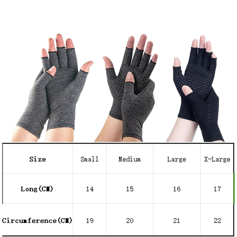 Premium Bamboo Gloves, Compression Bamboo Arthritis Gloves, Bamboo Compression Gloves for Women, Men Large Gray - BeesActive Australia