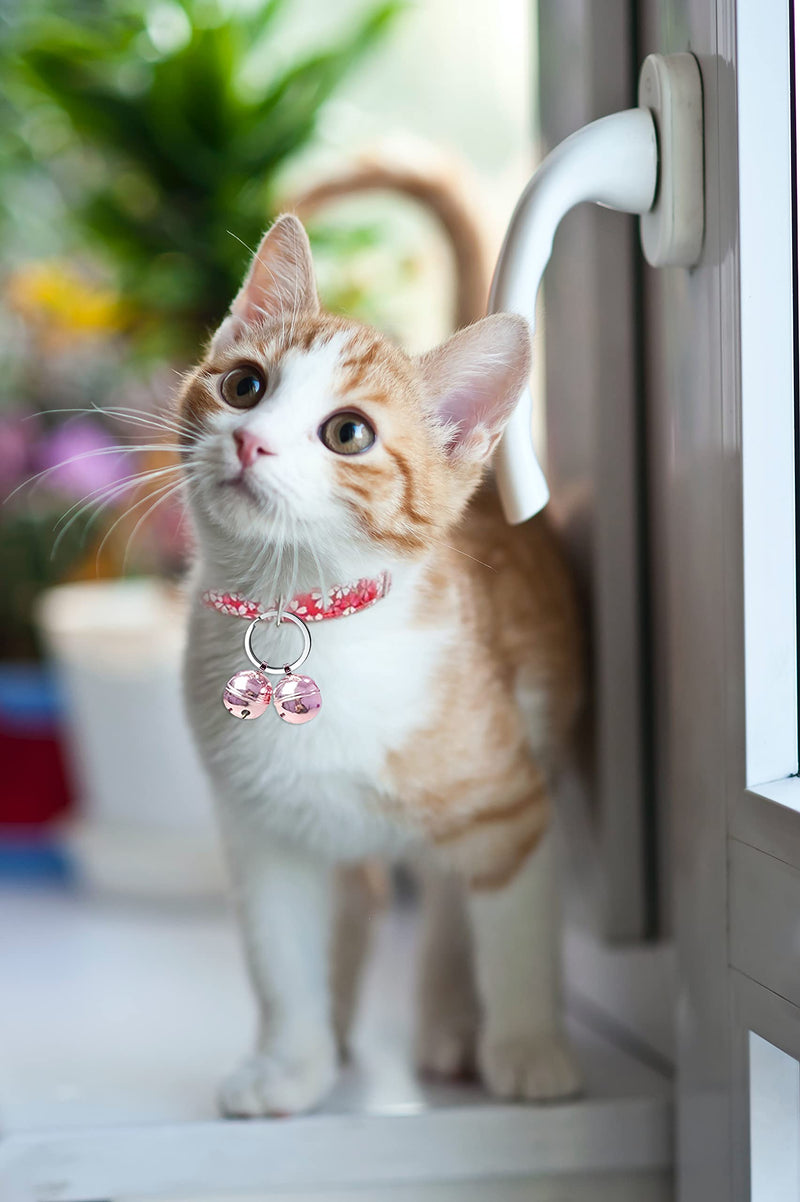 Cat & Dog Collar Bell, Pack of 2, Extra Loud Dog Bell for Pet Tracking & Saving Wildlife, Birds, Durable Iron Split Ring & Lobster Bell Clip Pink 2 PC - BeesActive Australia