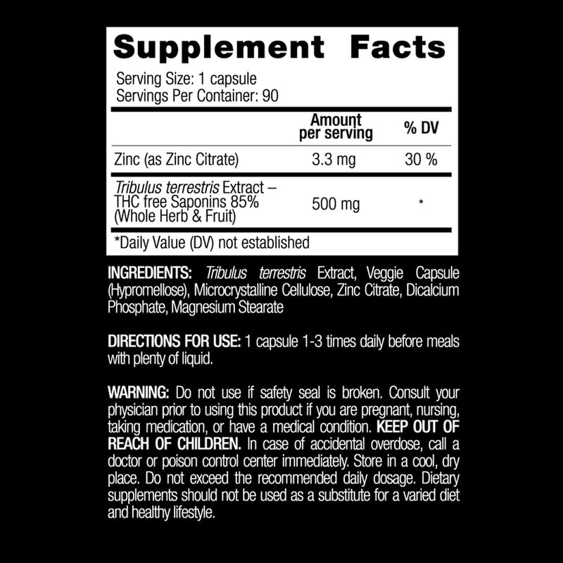 VPLab Ultra Men's Tribulus Terrestris - Daily Multivitamin Supplement for Men with Tribulus Terrestris Extract and Zinc - Supports Levels & Immune System, 90 Capsules - BeesActive Australia