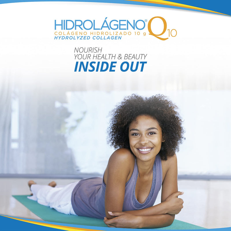 Hidrolageno Q10, Hydrolyzed Collagen, Vitamins, ZINC, Antioxidants, 30 sachets per Pack, 4.2 Ounce (Pack of 1)