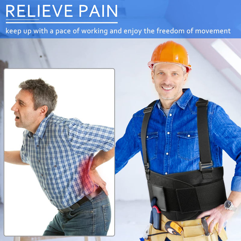 Back Brace Lumbar Back Support Belt for Women and Men - Lower Back Pain Relief - Heavy Lifting Support with Removable Adjustable Belt for Moving and Warehouse,M/L(30"-37") M/L(30"-37") - BeesActive Australia