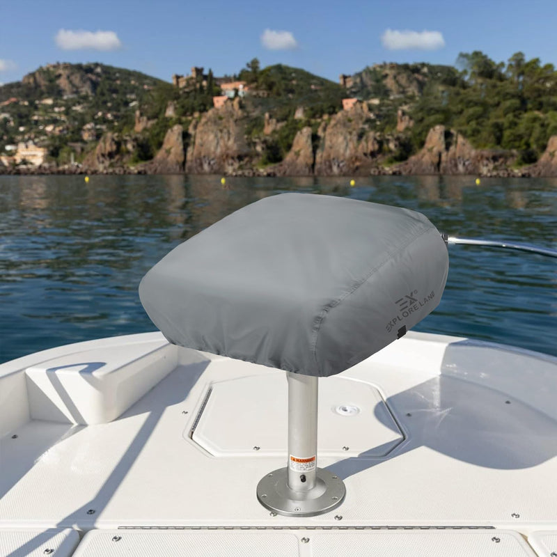 Explore Land Boat Folding Seat Cover - Waterproof 600D Heavy Duty Boat Folding Chair Cover 2 Pack - 18W x 20D x 14H inch, Grey 18"W x 20"D x 14"H Grey - Folding Chair (2 Pack) - BeesActive Australia