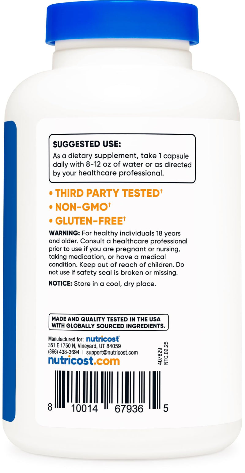 Nutricost L-Theanine 200mg, 240 Capsules - Double Strength 240 Count (Pack of 1) - BeesActive Australia