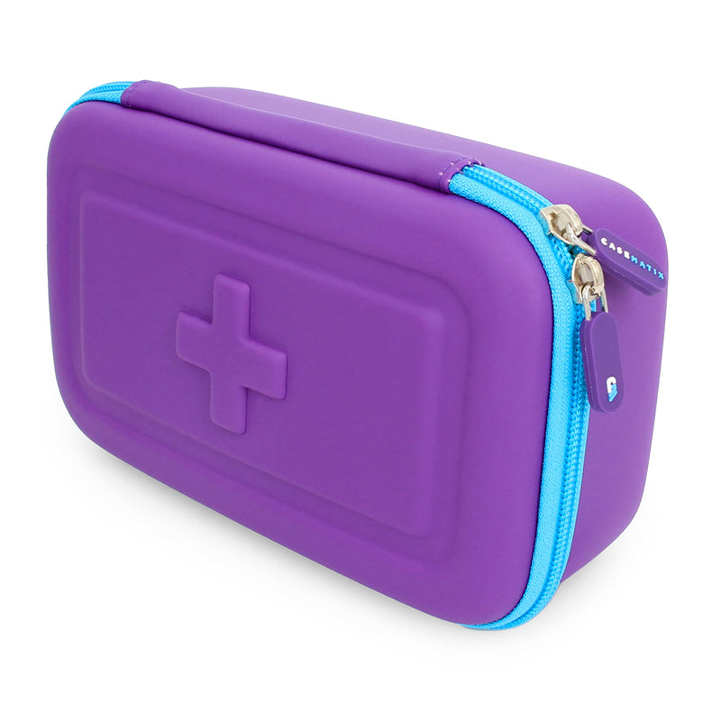 CASEMATIX Asthma Inhaler Case For Travel Fits Asthma Inhaler Spacer With Mask Attached, Inhaler Holder and Additional Accessories Used With Spacer For Inhaler, Includes Purple Asthma Case Only - BeesActive Australia