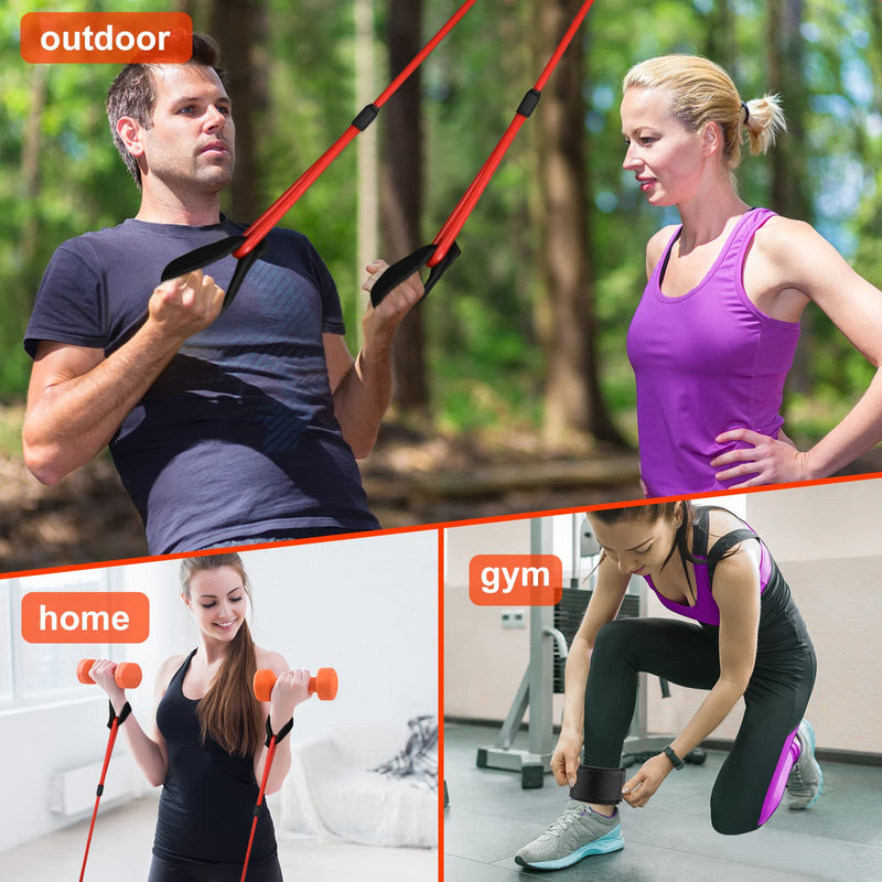 Skylety 3 Pcs Baseball Resistance Bands Youth & Adult Exercise Baseball Pitching Training Bands, 3 Levels 20/30/50 Lbs Black, Blue, Red