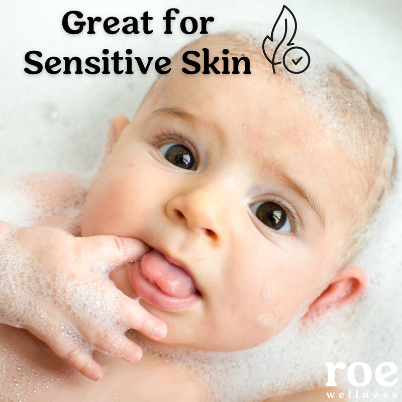 Roe Wellness- Toddler & Baby Body Wash & Shampoo Moisturizing Clean Ingredients | Suitable for Sensitive Skin, Fragrance-Free, Natural Vanilla Scent, Fresh Cleaning | 9.4 fl oz. - BeesActive Australia