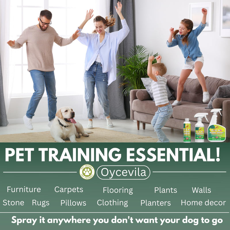 8oz Prevents Damage to Furniture & Garden Plants, Eco-Friendly Dog Pet Potty Training Spray, No Pee Here Formula, Housebreaking Training Aid for Puppies
