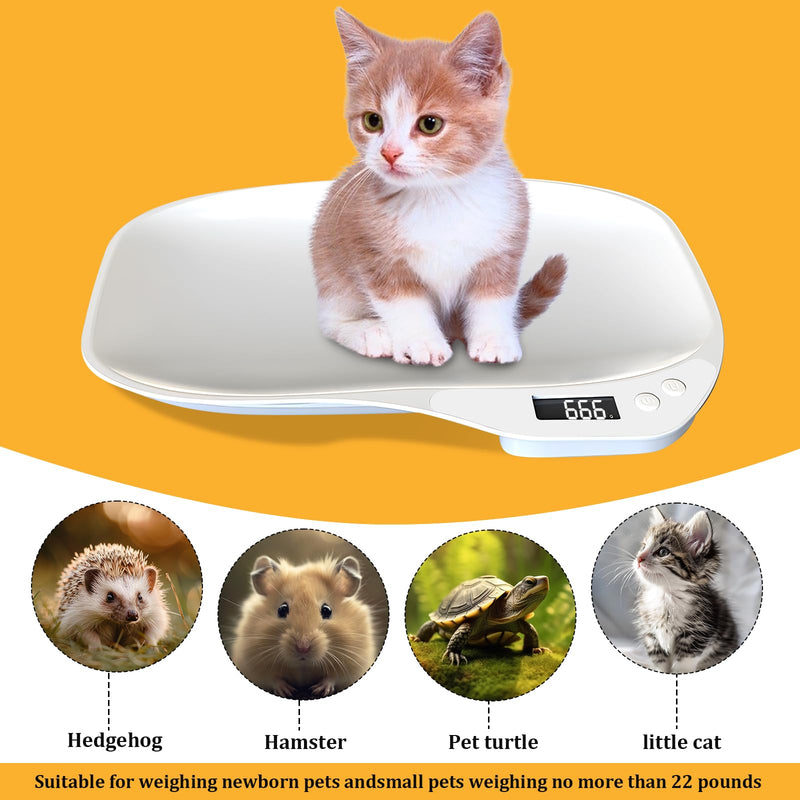 Animal scales for small animals, dog scales 15 kg (±1 gram), LCD digital cat scales with 4 weighing modes (kg/oz/lb/ml), small digital scales pet scales for cats, pets, kitchen (36 x 26 cm) (15 kg) - BeesActive Australia