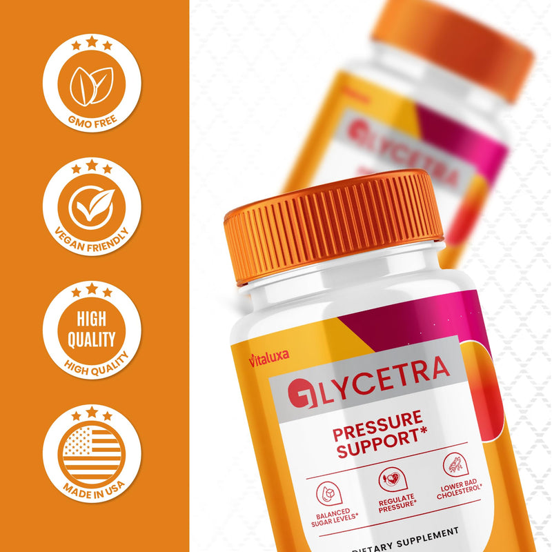 (2 Pack) Glycetra Capsules, Glycetra Blood Support Supplement Advanced Formula Premium Blend All Natural Balance Flow, Glicetra Pills Maximum Strength Glycogen Support Health Wellness Review (120 Ct)