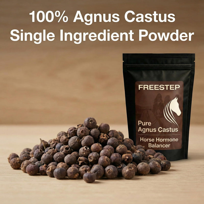 Pure Agnus Castus | Natural Mare Calming and Hormonal Support for Horses | Pure Vitex Chasteberry Powder for Behaviour Balance and Moody Mares | Horse Temperament 500g | 4 Month Supply