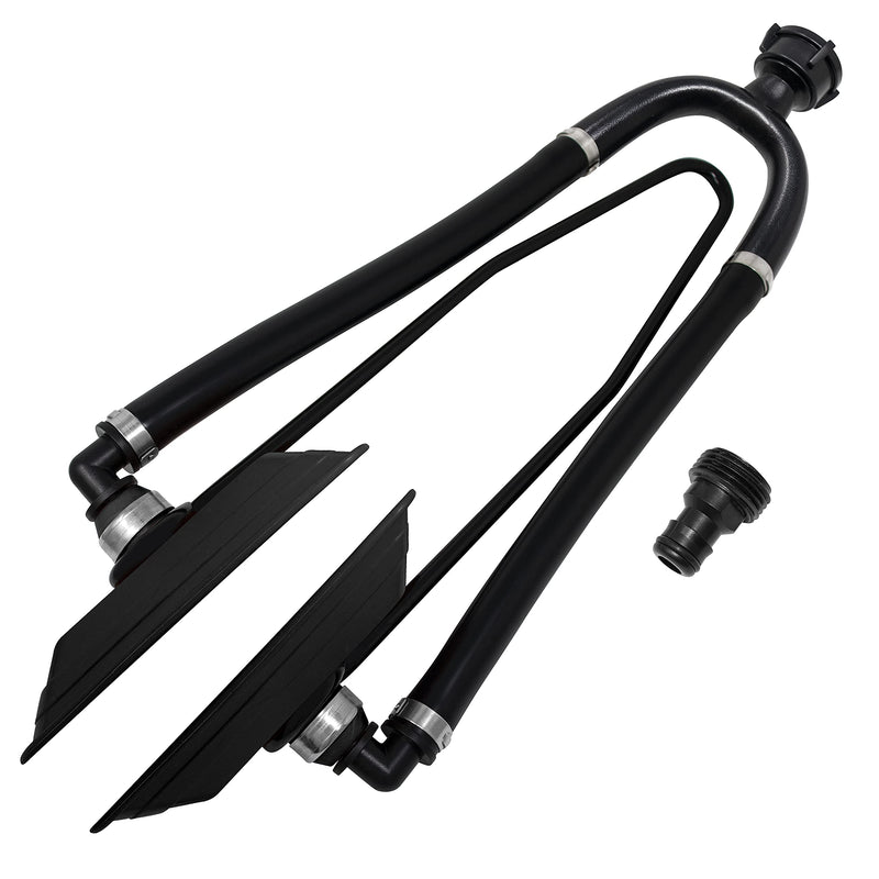 Dual Feed Muff Style Boat Motor Flusher | Use for Antifreeze Winterization or Common Water Flush | 5/8 Inch Standard Garden Hose Connection Black - BeesActive Australia
