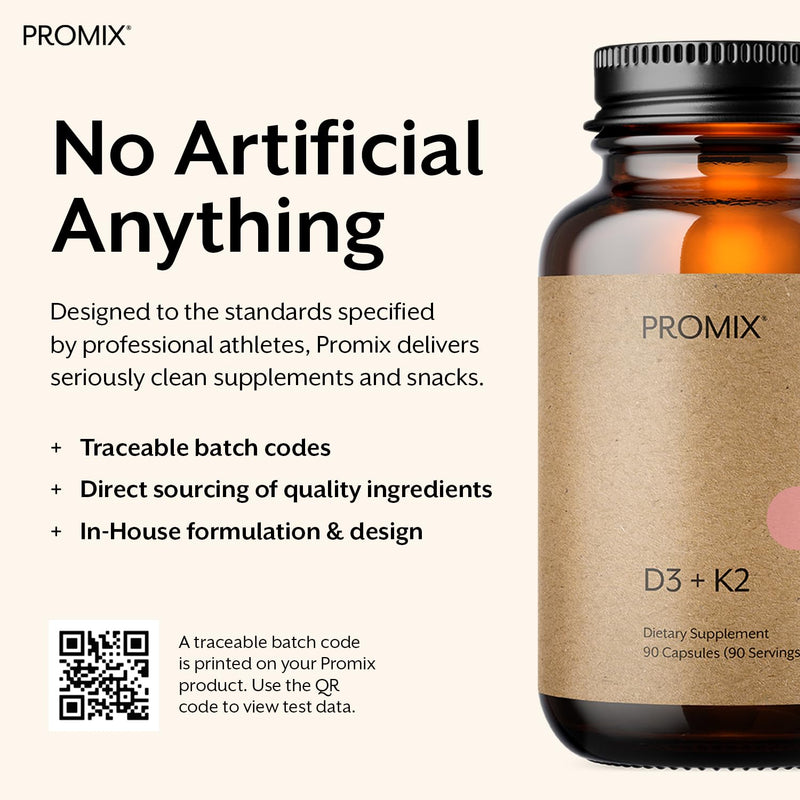 ProMix Nutrition Vitamin D3 K2 5,000 IU Capsule Supplement - 90 Count | Vitamin D3 K2 Supplement for Immune Support, Bone Strength, Heart Health & Calcium Absorption Every Day