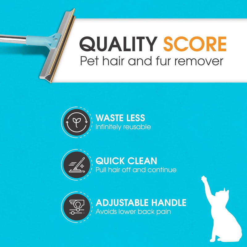 Pet Hair rake Bundle, Retractable Cat & Dog Hair Carpet rake Remover | This pet Hair Broom & Carpet Brush for Carpets Rugs Mats Couch & Pet Tower with 2 Hanging Hooks Easy to Every Hair - BeesActive Australia