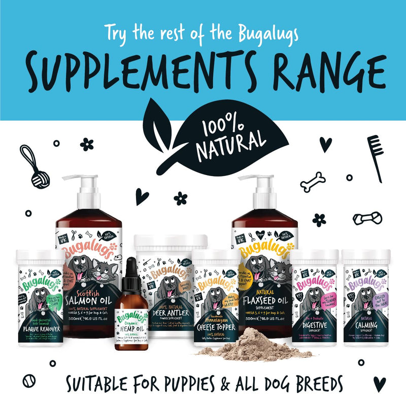 BUGALUGS Joint Supplements For Dogs With Glucosamine, Chondroitin, Green Lipped Mussel - 10 Key Dog Vitamins, Helps with Pain Relief, Joint Support & Stiff Joints (200g) 200g