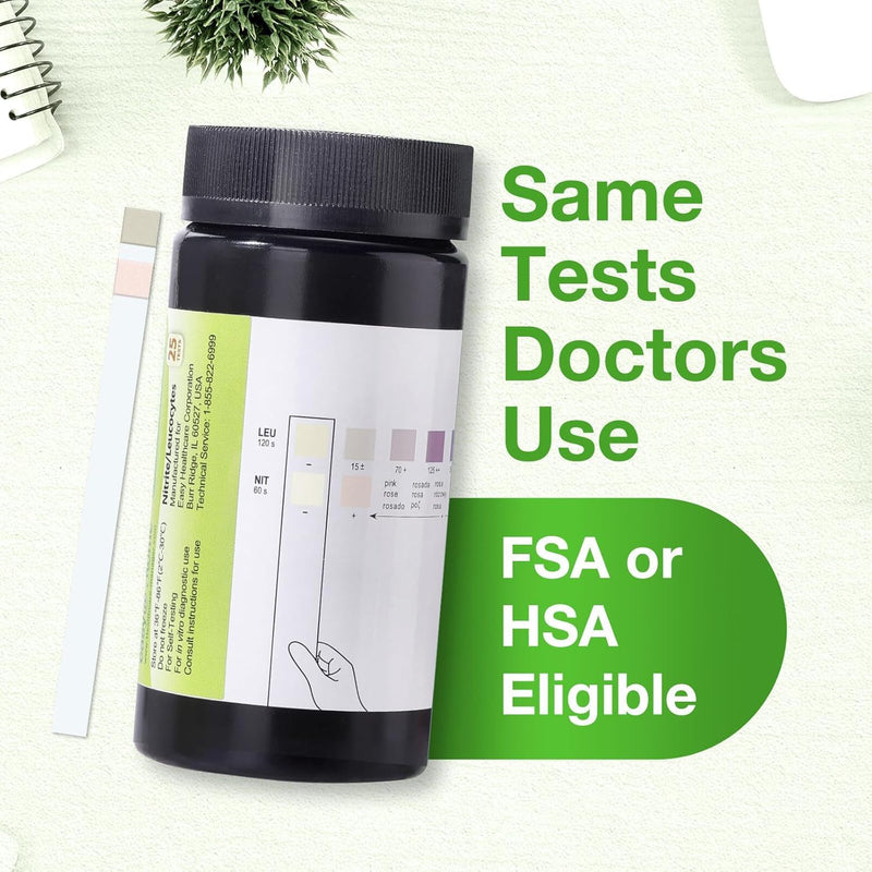 Easy@Home 50ct UTI Infection Test Strips, at Home UTI Urinalysis Testing Strips for Women Urinary Tract Bladder Health, Highly Accurate Urine Testing (UTI-50Pcs) 50 Count