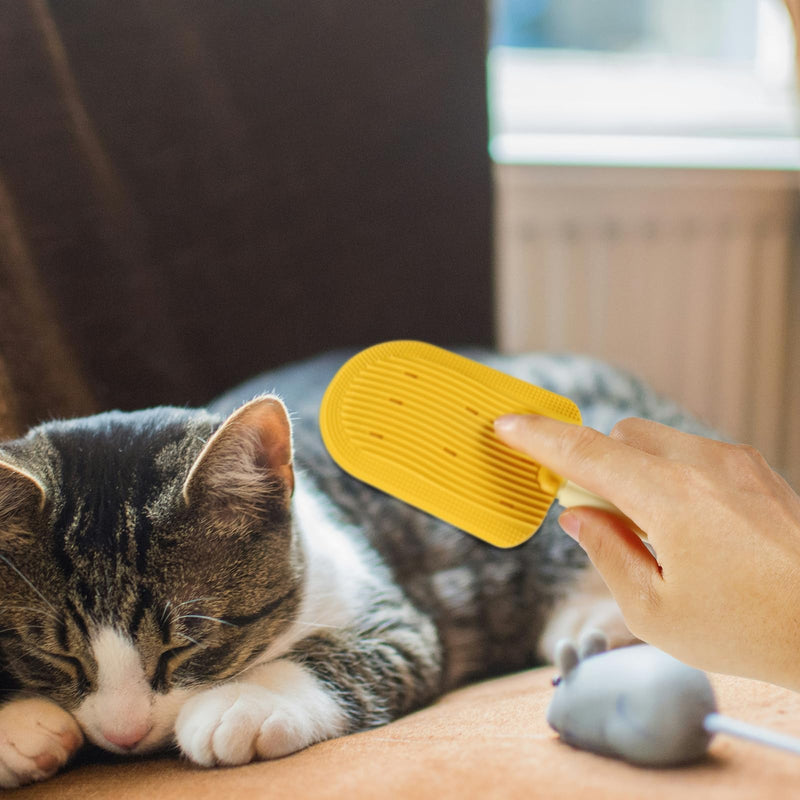 3pcs Cat Tongue Combs, 2024 New Cat Grooming Brushes with 1 Spray Bottle Cat Shedding Brush for Long Haired Cats Ice Cream Cat Fur Remover Comb for Easily Removes Fur Reducing Hairballs - BeesActive Australia