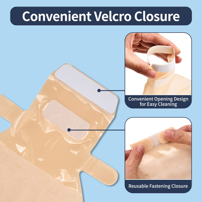 Colostomy Bags,20PCS Ostomy Bags One-Piece Ostomy Supplies 20mm-70mm Cut to Fit Drainable Pouch with Closure for Ileostomy Stoma Care. - BeesActive Australia