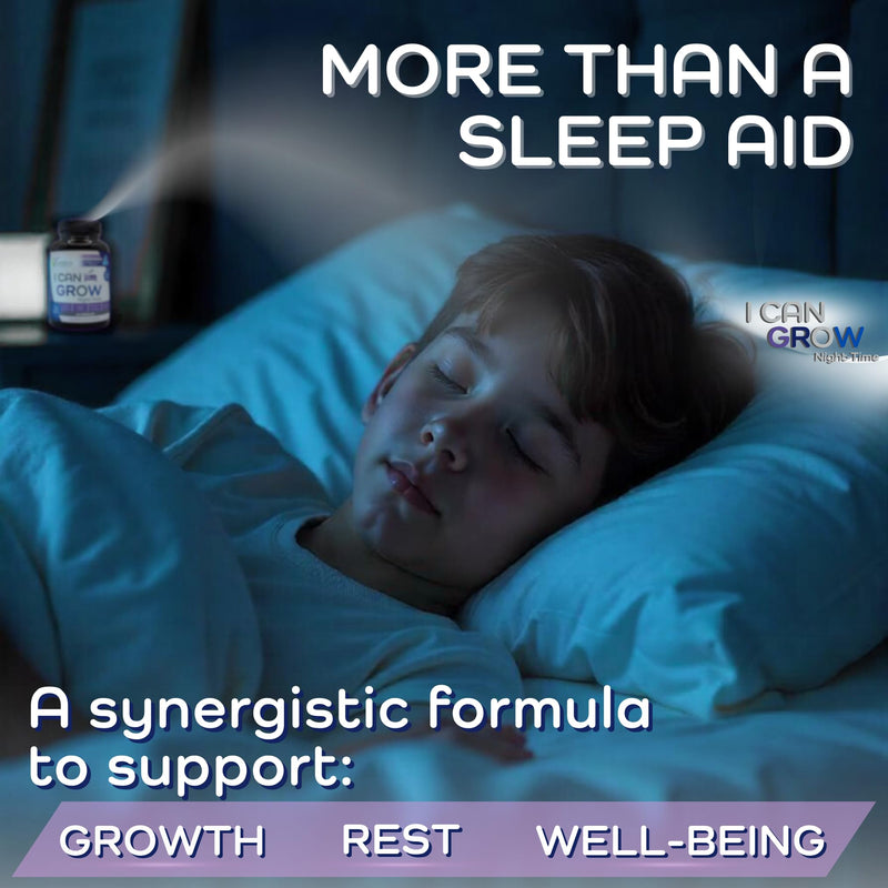 I Can Grow NightTime Kids Vitamins Multivitamin Sleep Aid | Magnesium for Kids with Magnesium Bisglycinate | Natural Calm & Recovery | magnesio complex | Vitaminas para Niños con Glicinato de Magnesio