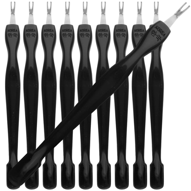 MERRYHAPY 10 pcs Stainless Steel Cuticle Pusher Nail Cuticle Remover Tool Dead Skin Remover Nail Pusher Tool for Cleaning Manicure Supplies Home and Salon Use