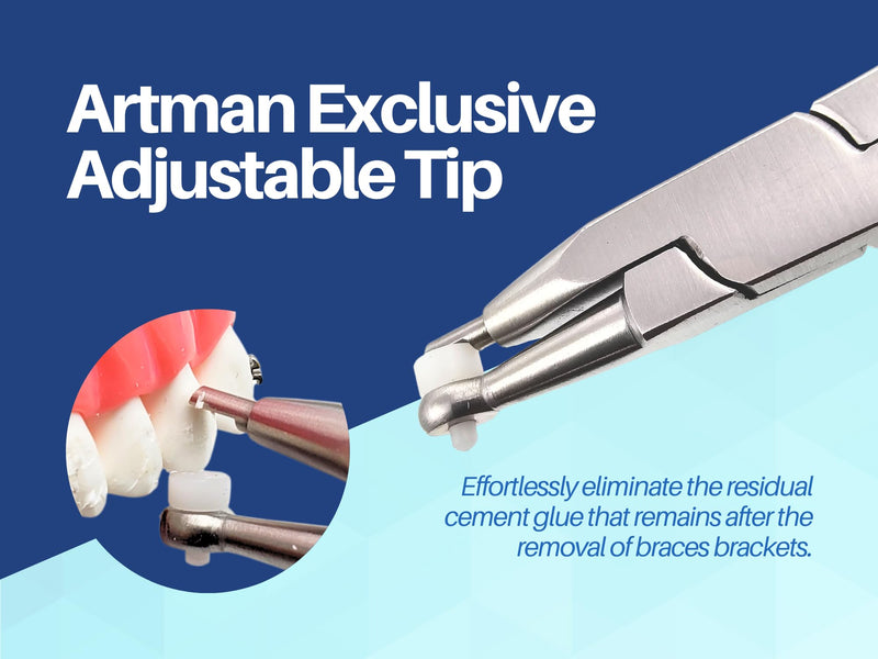 ARTMAN INSTRUMENTS Orthodontic Adhesive Band Removing Pliers Adjustable Cement Scraper Tool with Teflon Pad for Braces, Molar Bands, and Tooth Gem Removal – Dental Debonding Instrument - BeesActive Australia