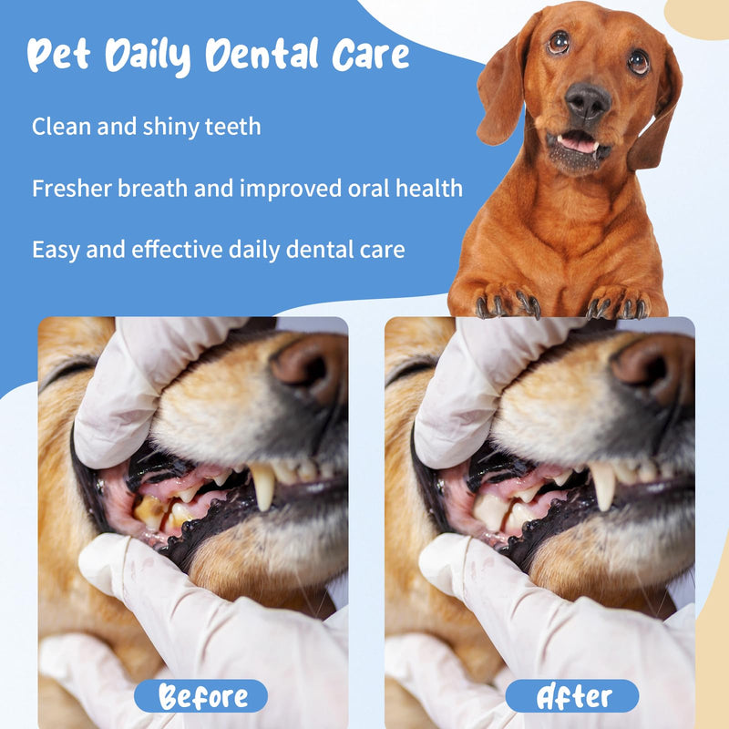 RWT Dog Teeth Cleaning Wipes, 60 Counts – Reduces Plaque and Tartar, Freshens Breath, Disposable Finger Wipes for Dogs & Cats Toothbrush Gentle Dental Care - BeesActive Australia