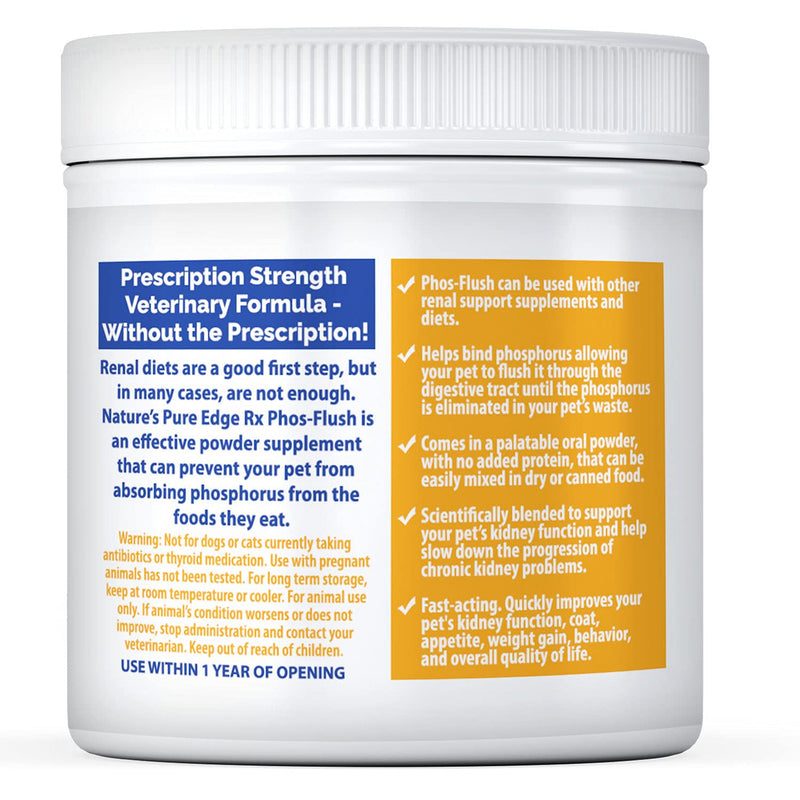 Rx Phos-Flush Phosphate Binder. Extra Large 200 Grams. Dog Kidney and Cat Kidney Support. Feline Urinary Tract Support. Compliments a Renal Failure Dog Food Diet or Cat Renal Support Diet. - BeesActive Australia