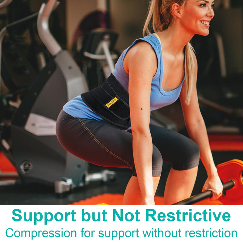 Ultra Thin Lumbar Support Brace for Women & Men – Lightweight Back Pain Relief Belt with Breathable Mesh – Slimline & Invisible Under Clothes – Sciatica & Herniated Disc Support L/XL