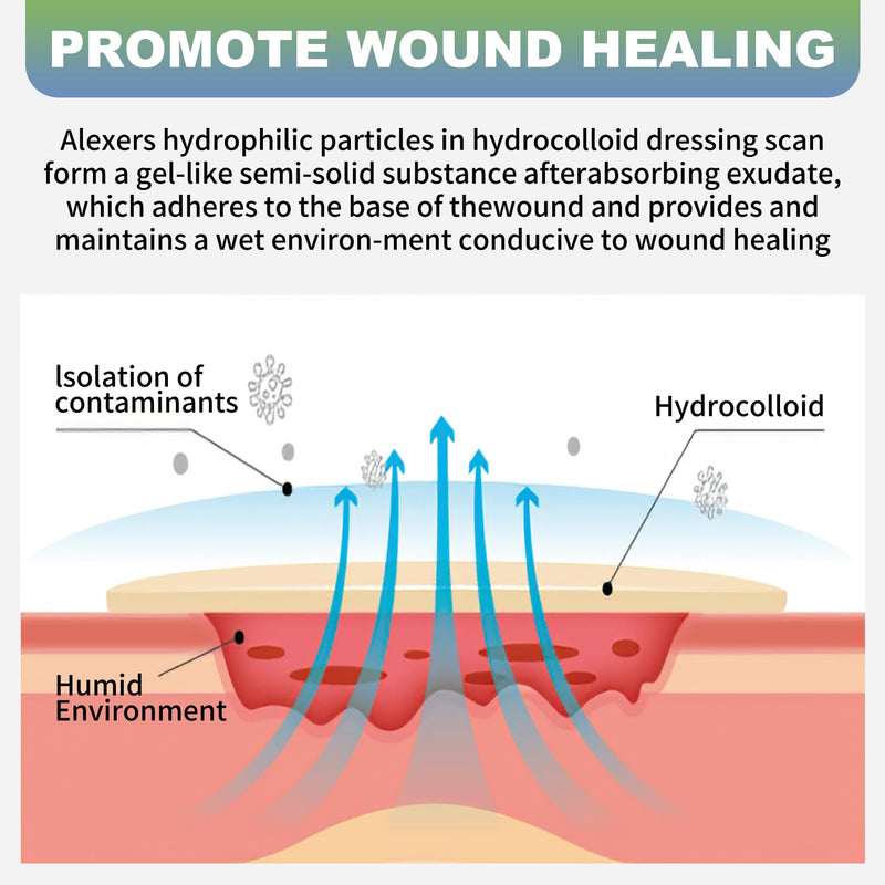 Hydrocolloid Gel Bandages 4"x4" 10 Pack| Healing Tech for Post-Surgery, Burns & Pressure Ulcers | Waterproof Scar Reduction Dressing | Pain-Free Removal - BeesActive Australia