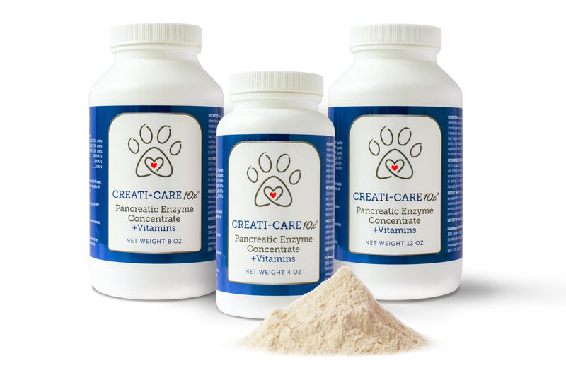 Pancreatic Enzyme for Dogs - Creati-Care 10x Dog Digestive Enzymes Powder with Vitamins Restore Normal Weight, Supports Pancreatin Issues Relieves Digestive Stress - 12 oz - PawsPlanet Australia