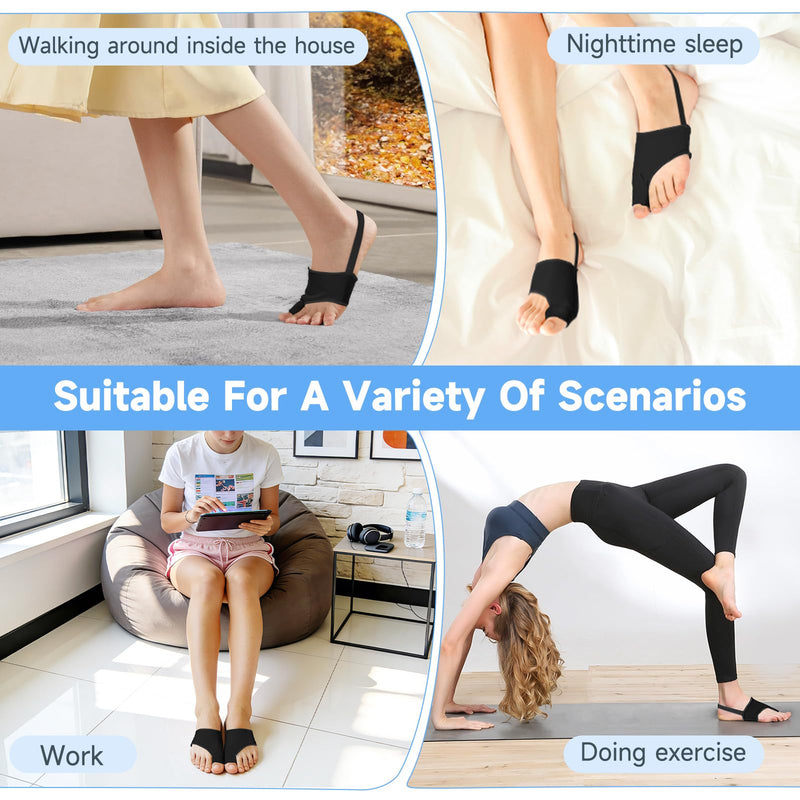 2PCS Bunion Corrector for Women & Men Big Toe, Big Toe Separators, Hammer Toe Straightener,Bunion Pads with Spacers, Hallux Valgus Pain Relief, Comfortable & Breathable for Day/Night Black 1 - BeesActive Australia