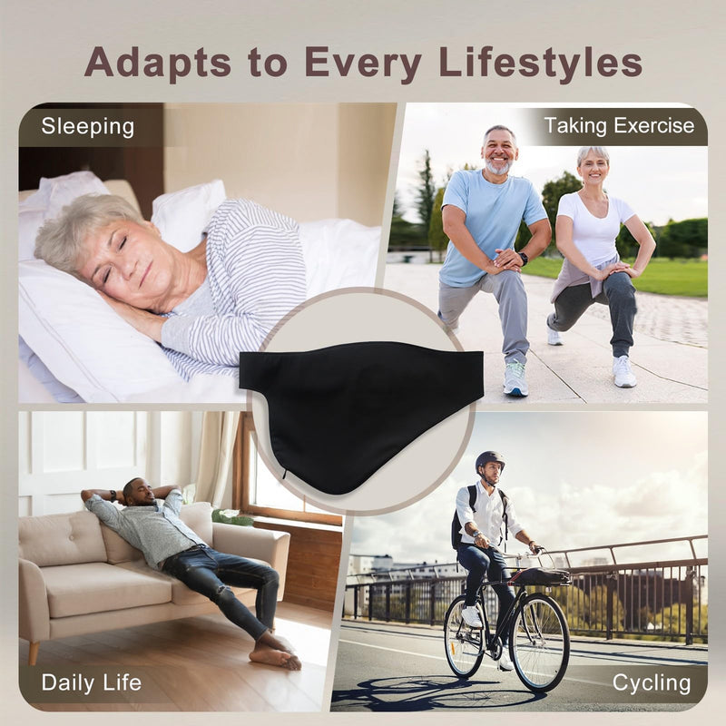 Diagonal Ostomy Belt: Leak - Proof & Odor - Masking Solution, Ostomy Bag Covers for Men and Women, Suitable for Right Stoma-Black,L Large - BeesActive Australia