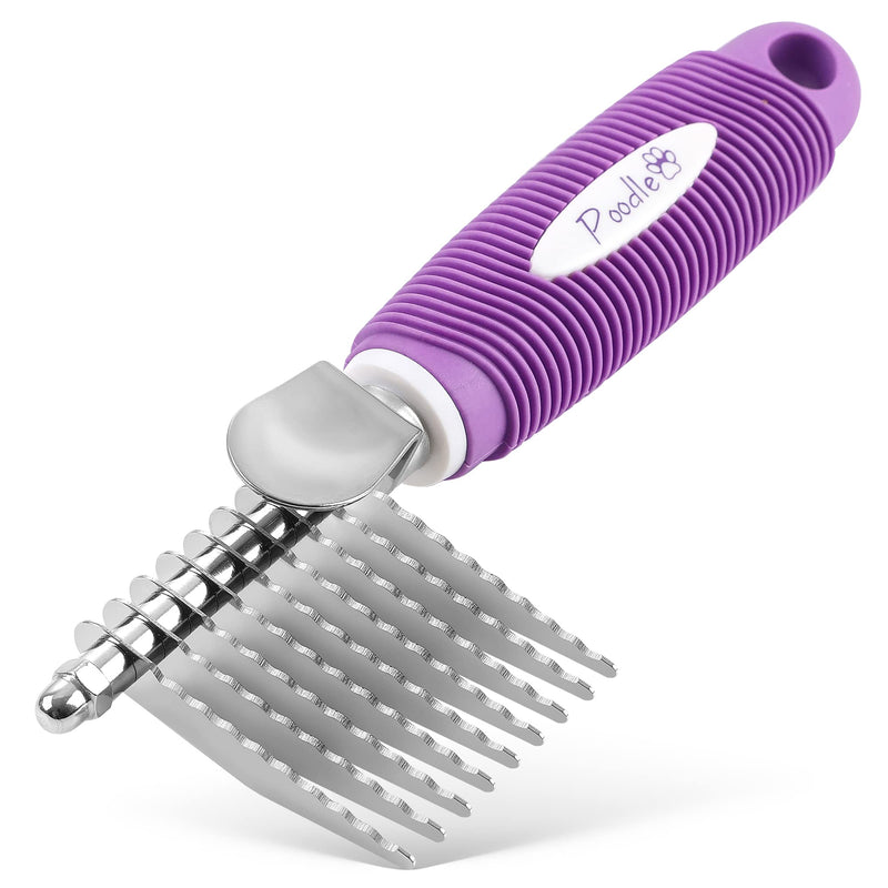 Detangling Pet Comb + Dematting Fur Rake Brush Tool + Round Bristle Pet Brush Bundle - BeesActive Australia