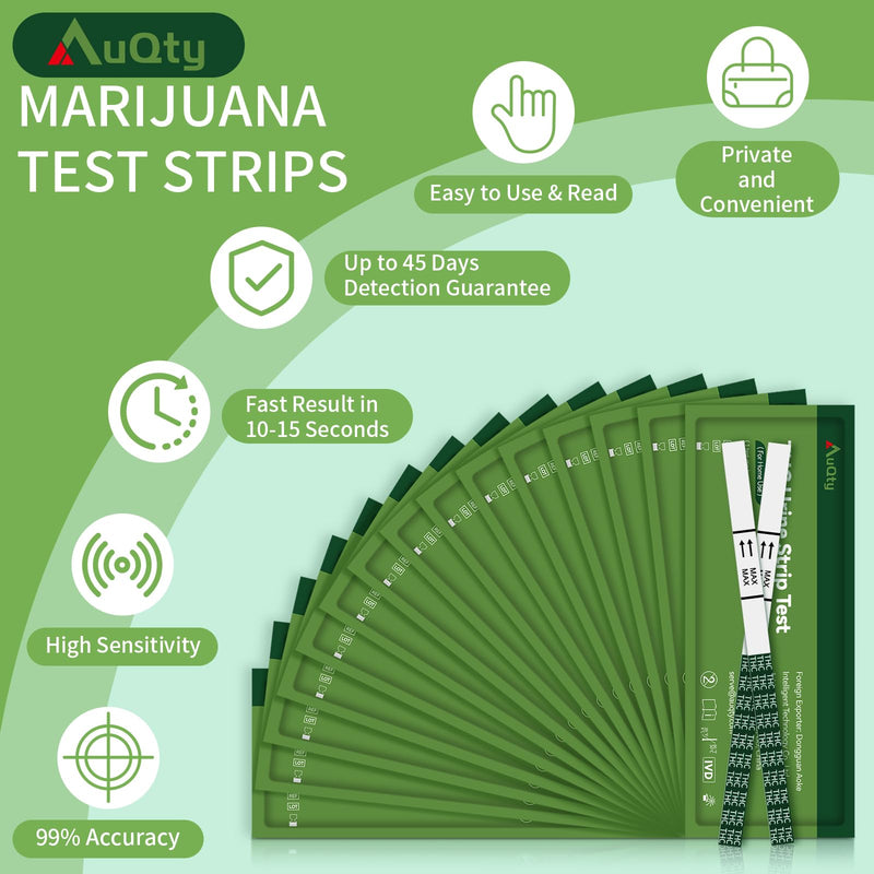 THC Tests for Home Drug Test Kit, Highly Sensitive Marijuana/Weed Urine Marijuana Drug Test, 50 ng/mL Cutoff Level (15 Count) 15 THC Strips - BeesActive Australia